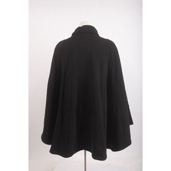 UGG Australia Womens Turtleneck Pullover Cape Poncho Black Sz US XS S Pockets - Picture 5 of 6